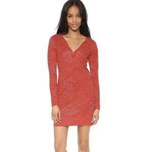 Diane Von Furstenberg Retro Red White Polka Dot‎ Silk V Neck Reina Dress 2